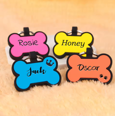 Personalized Bone-Shaped Engraved Dog Tag – Premium Pet ID