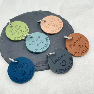 Premium Silicone Engraved Dog Tag – Personalized Pet ID